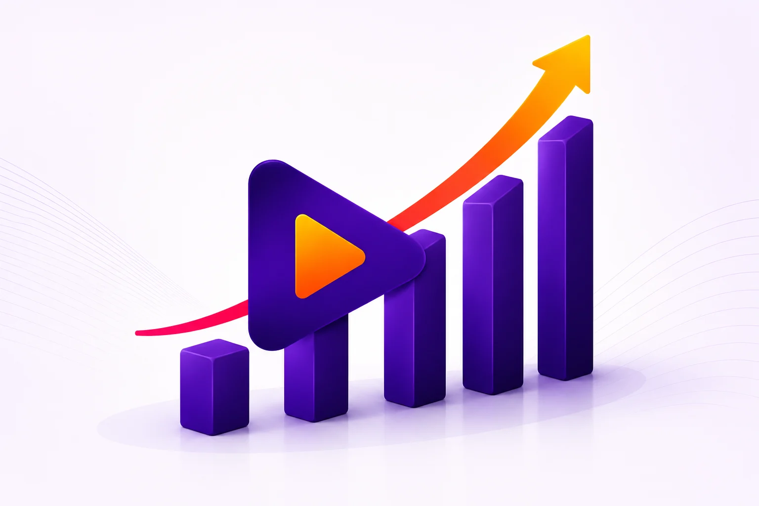3D growth chart with upward arrow — representing Ccontink's brand execution and business growth services